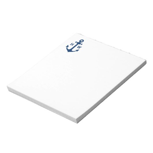 いかり航海のモノグラムネイビーメモ帳 ノートパッド (回転)