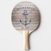 いかり航海のモノグラムベージュウッド 卓球ラケット (正面)