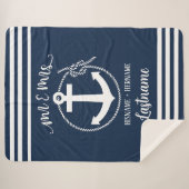 いかり航海のロープ海軍ブルー氏&ミセス シェルパブランケット (正面(横))