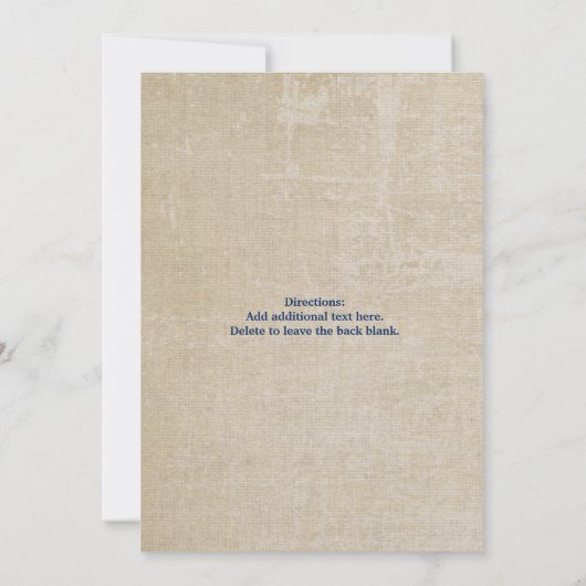 いかり航海のヴィンテージネイビー結婚式招待状 招待状 (裏面)