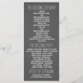 いかり航海のヴィンテージ中盤結婚式 プログラム (裏面)