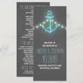 いかり航海のヴィンテージ中盤結婚式 プログラム (正面/裏面)