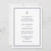 いかり航海の両親結婚式招待状 招待状 (正面)