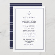 いかり航海の両親結婚式招待状