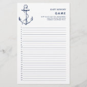 いかり航海の両面ベビーシャワーゲーム (裏面)