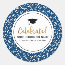 いかり航海の卒業クラス20XXパーティー ラウンドシール