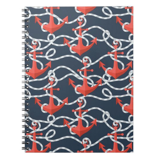 いかり航海の及びロープパターン ノートブック (正面)