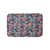 いかり航海の及びロープパターン バスマット (正面)