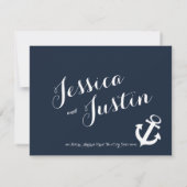 いかり航海の及びロープ応答海軍と赤面 出欠カード (裏面)