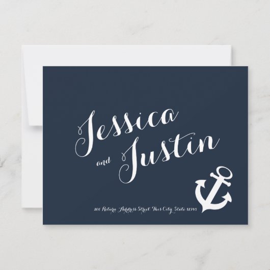 いかり航海の及びロープ応答海軍と赤面 出欠カード (裏面)