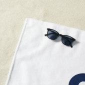 いかり航海の名前をカスタムするパウダーブルー ビーチタオル (インサイチュ)