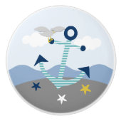 いかり航海の子供部屋引き出しプルノブ セラミックノブ (正面)