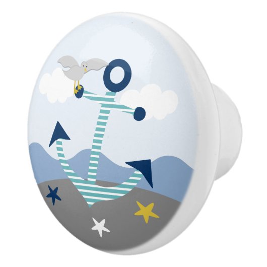 いかり航海の子供部屋引き出しプルノブ セラミックノブ (右)