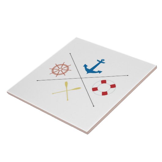 いかり航海の帆走船鉱石ディスプレイタイル タイル (側面)