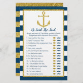 いかり航海の彼は彼女はブライダルゲームと言った (正面/裏面)