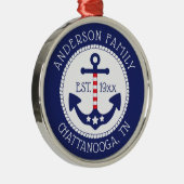いかり航海の愛国的な家族名 メタルオーナメント (右)