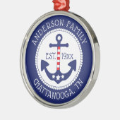 いかり航海の愛国的な家族名 メタルオーナメント (左)