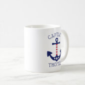 いかり航海の愛国艦長追加の名前 コーヒーマグカップ (正面右)