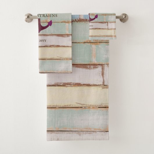 いかり航海の木素朴材風化デコール バスタオルセット (インサイチュ)