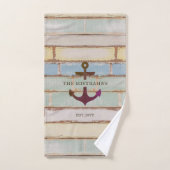 いかり航海の木素朴材風化デコール バスタオルセット (ハンドタオル)