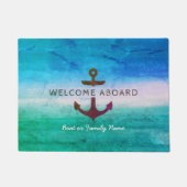 いかり航海の歓迎船乗り込み熱帯ビーチ船 ドアマット (正面)