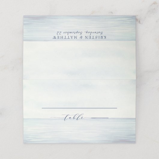 いかり航海の水色海ネイビーブルー プレイスカード (外部開封)