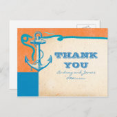 いかり航海の結婚の感謝はがき ポストカード (正面/裏面)