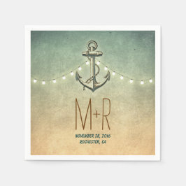 いかり航海の結婚の スタンダードカクテルナプキン