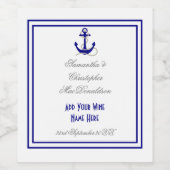 いかり航海の結婚の ワインラベル (シングルラベル)