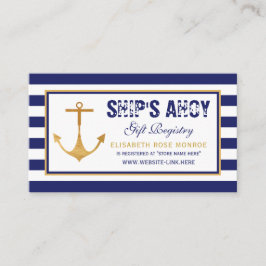 いかり航海の赤ちゃんシャワー贈与簿 エンクロージャーカード