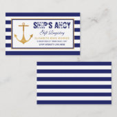 いかり航海の赤ちゃんシャワー贈与簿 エンクロージャーカード (正面/裏面)