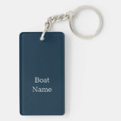 いかり航海の赤白青ボート名キャプテン キーホルダー (裏面)