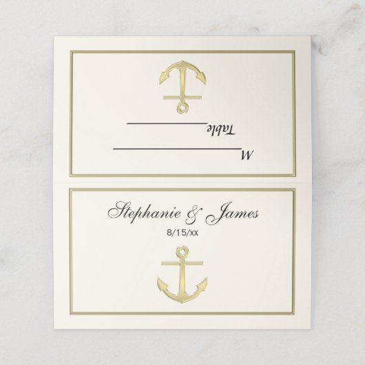 いかり航海の金ゴールド枠2エスコートカード プレイスカード (外部開封)