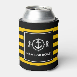 いかり航海のSeahoose Your NameまたはBoat Yellow 缶クーラー