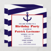 いかり誕生日パーティー海 招待状 (正面/裏面)