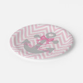 いかり遠くにガールベビーシャワー紙プレート ペーパープレート (アングル)