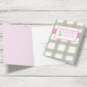 いかり遠くにガール航海のベビーシャワー カード