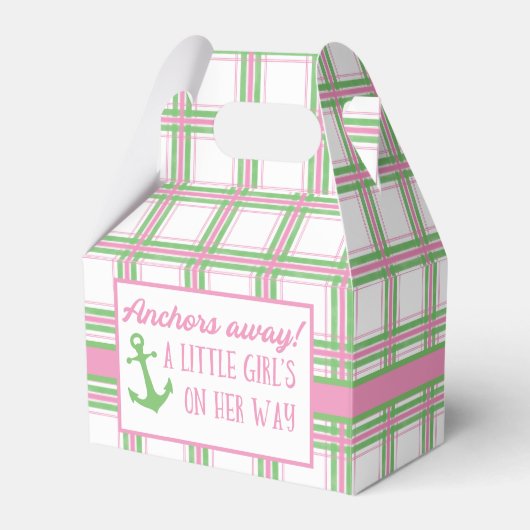 いかり遠くにガール航海のベビーシャワー フェイバーボックス (正面サイド)