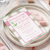 いかり遠くにガール航海のベビーシャワー 招待状