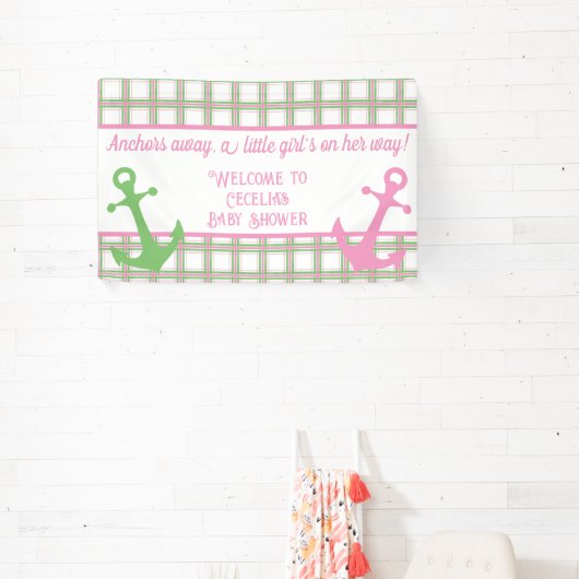 いかり遠くにガール航海のベビーシャワー 横断幕 (インサイチュ)