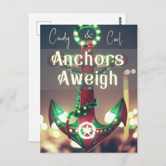 いかり遠くにクリスマスクルーズ ポストカード (正面/裏面)