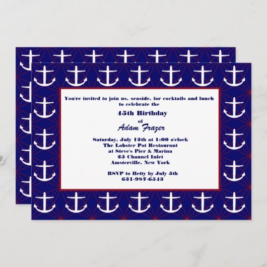 いかり遠くに招待状 招待状 (正面/裏面)