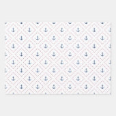 いかり遠くに3航海のピースセット赤白青 ラッピングペーパーシート (正面3)