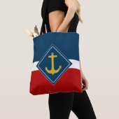 いかり金ゴールド+バックグラウンドとアイディア トートバッグ (クローズアップ)