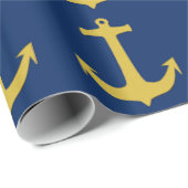 いかり金ゴールド+バックグラウンドとアイディア ラッピングペーパー (ロールコーナー)