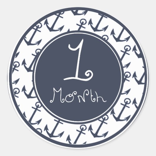 いかり1か月ステッカー ラウンドシール (正面)