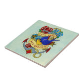 いかり、つばめおよびバラ タイル (側面)