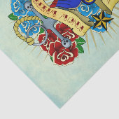 いかり、つばめおよびバラ 薄葉紙 (詳細)