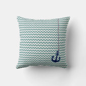 いかり&シェブロン航海のビーチハウスデコール クッション (裏面)