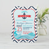 いかり&シェブ航海のロンベビーシャワー招待状 招待状 (スタンド正面)